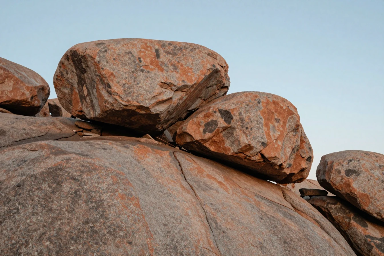 Generated nature study of monumental rounded granite boulders at Spitzkoppe
